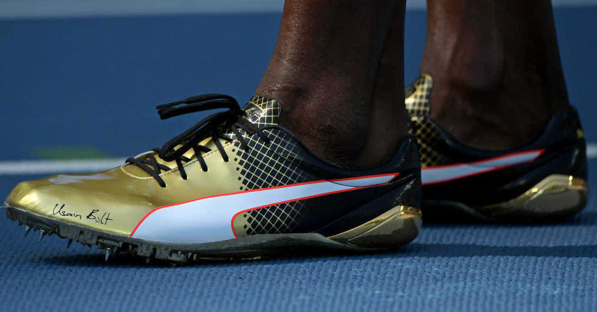 Here s the Gold Shoes Usain Bolt Is Wearing to Dominate t