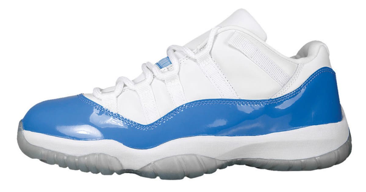 Jordan 11 lows blue and white cheap