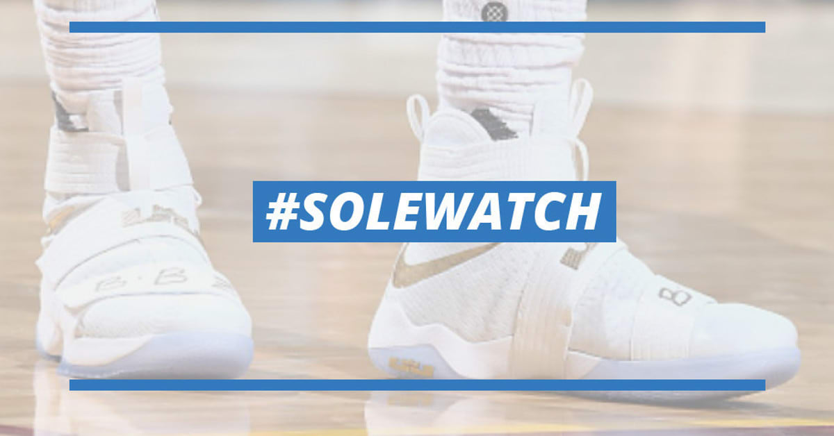 Nike lebron soldier 10 white gold best sale
