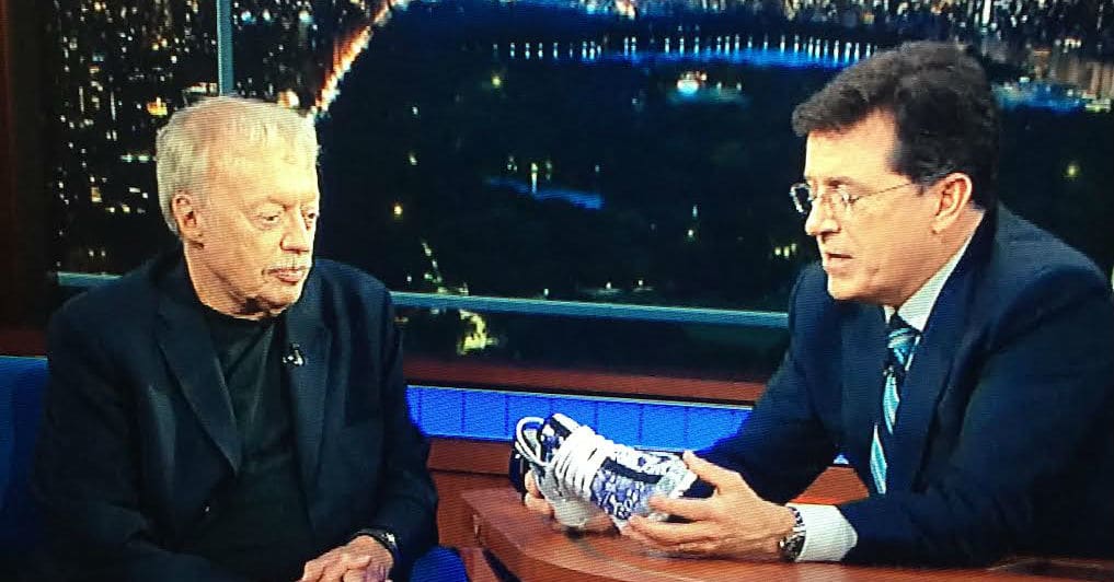 Phil Knight Gave Stephen Colbert A Very Personal Pair of Nike Sneakers