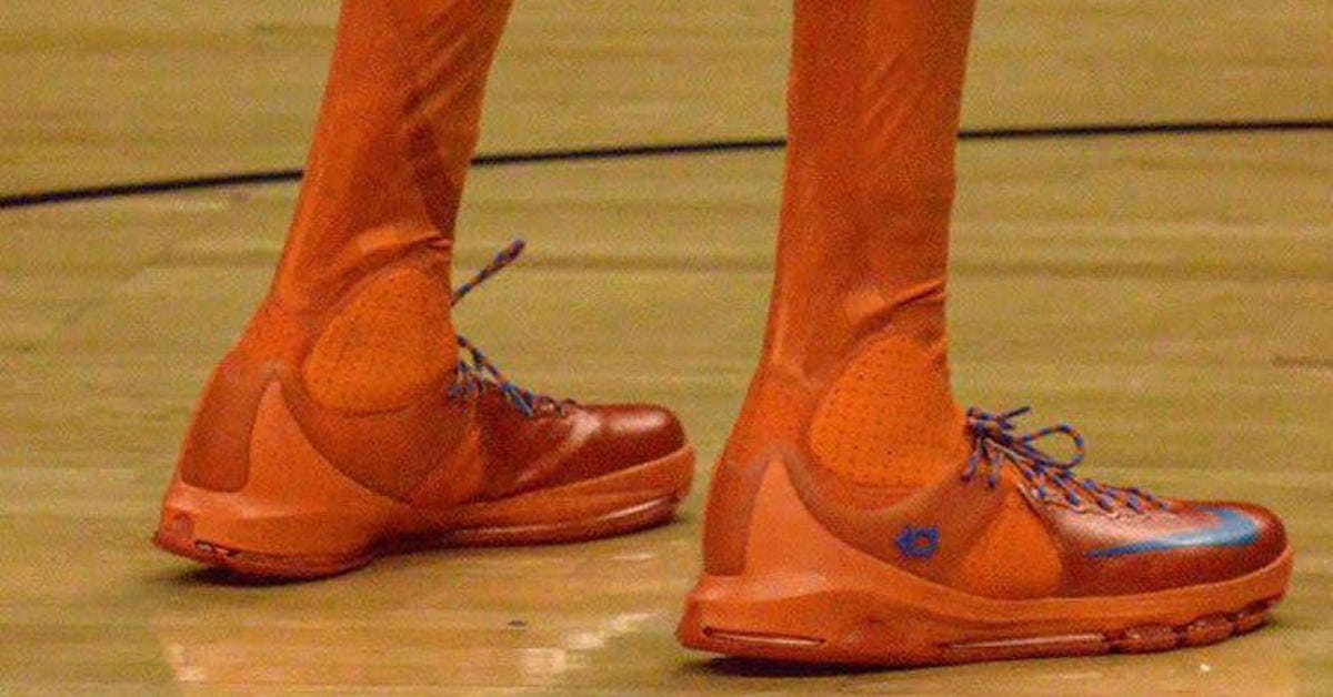 Kevin Durant Really Has Sneakers That Run Up To His Knees