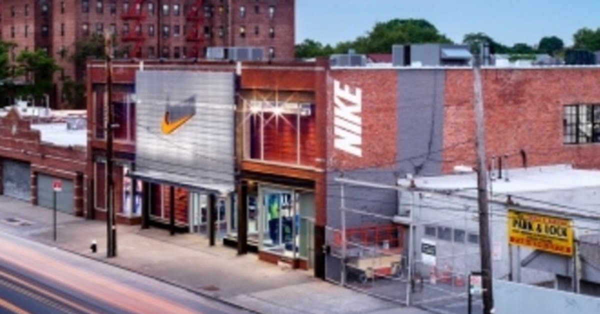 Where was the first nike store built hot sale