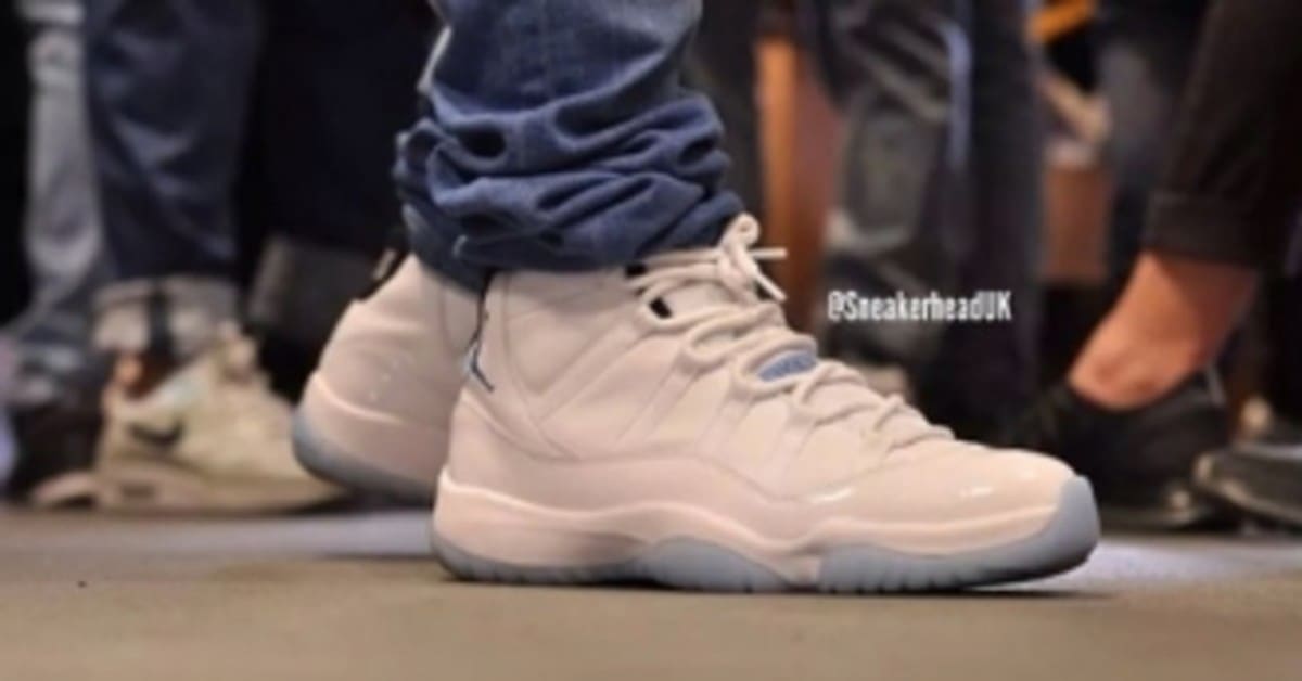 Jordan 11 columbia on feet sales