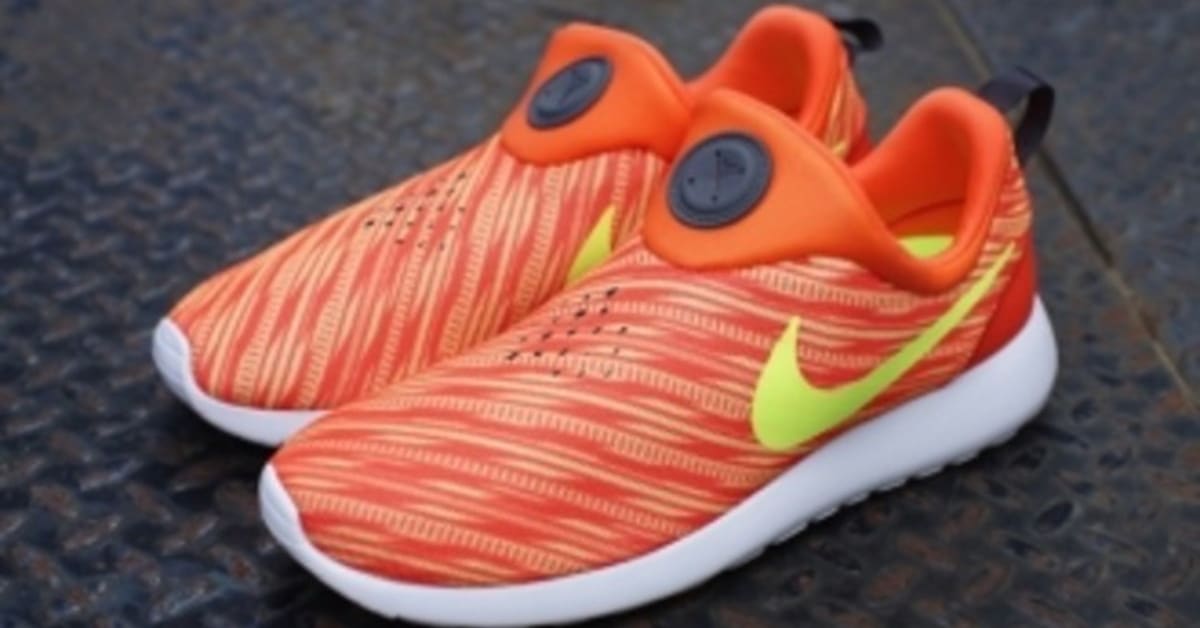 NIKE Roshe Run Slip-On Electric Orange Sneakers Shoes  Mens 7.5 or Women 9 Nike Roshe Orange Athletic Shoes for Women for sale | eBay main image 3