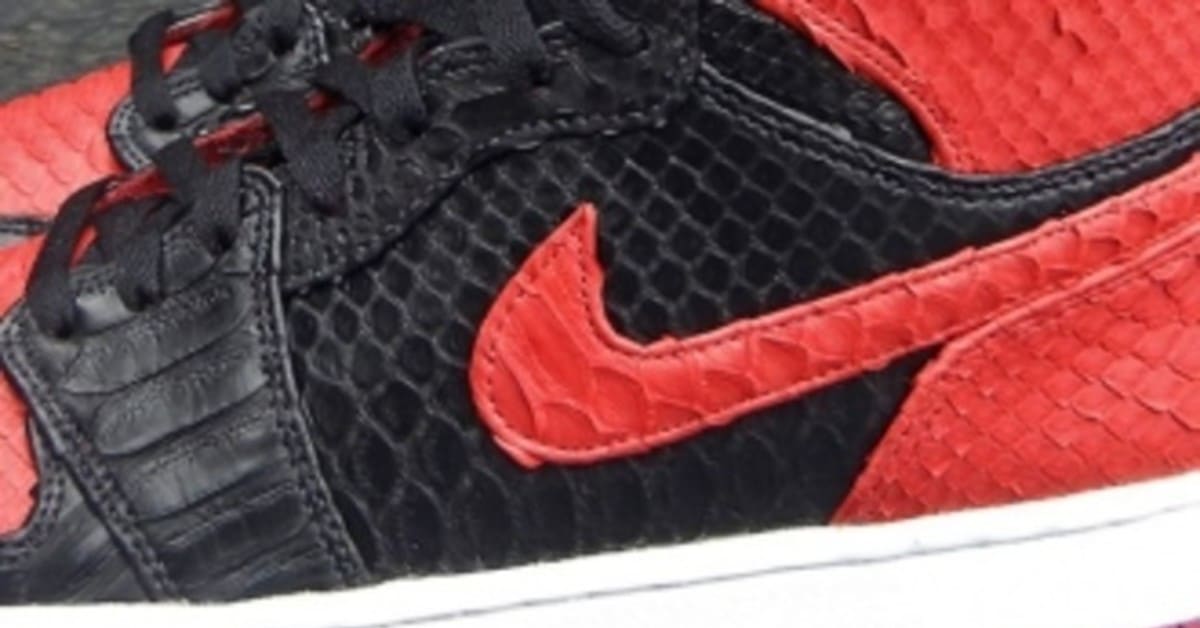 Air Jordan 1 'Bred' Python by JBF Customs
