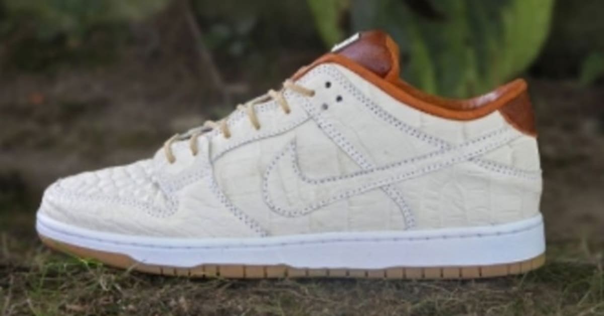 Nike Dunk Low SB 'Ivory Gator' by JBF Customs