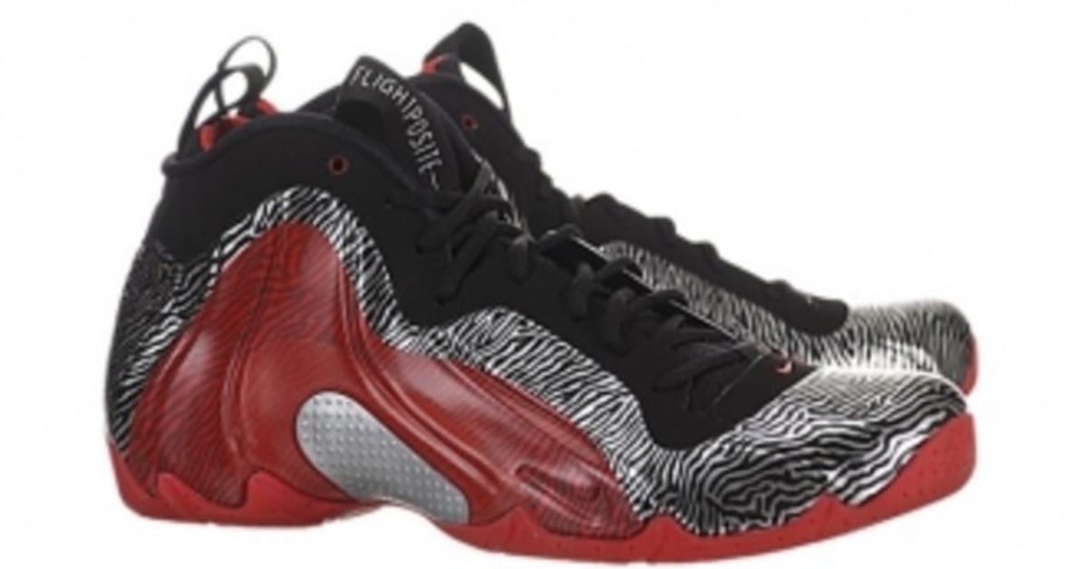 Nike Flightposite Black and Silver with Red Accents Air Flightposite  main image 2