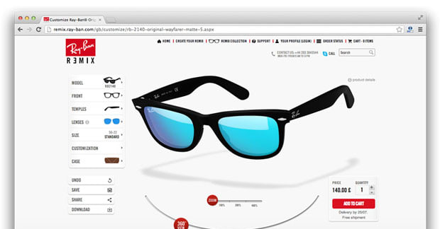 Customize a Pair of Ray-Ban's With New Remix Program