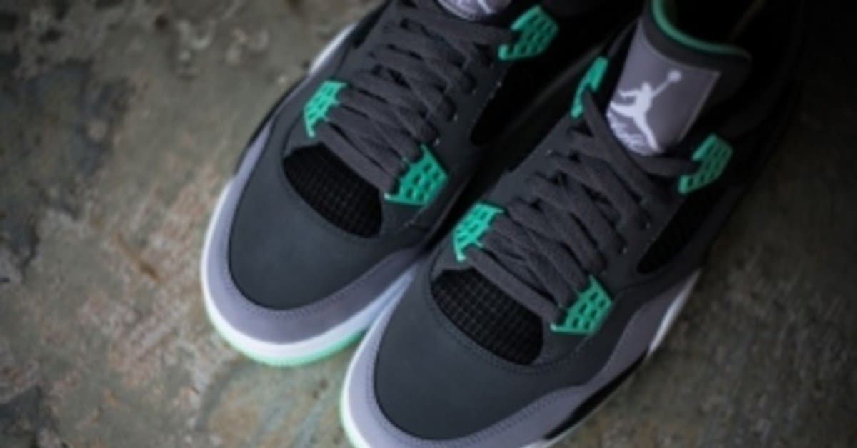 Detailed Look // Air Jordan 4 Retro - Green Glow