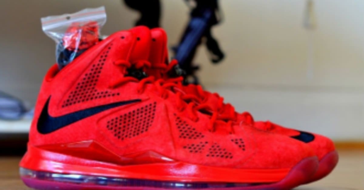 Nike LeBron X EXT Red Suede