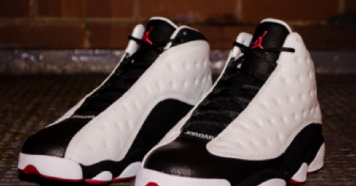 Jordan retro 13 red white black sales