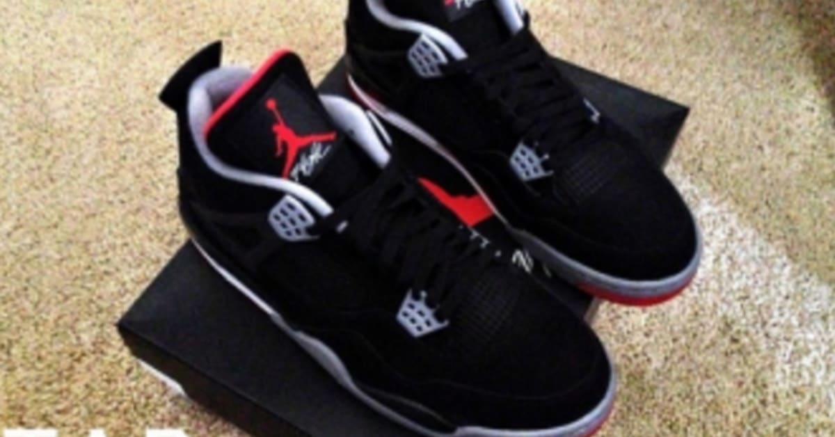 Jordan retro 4 black cement grey fire red store