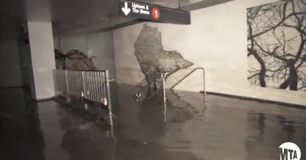 Inside A Completely Flooded NYC Subway Station (Video)