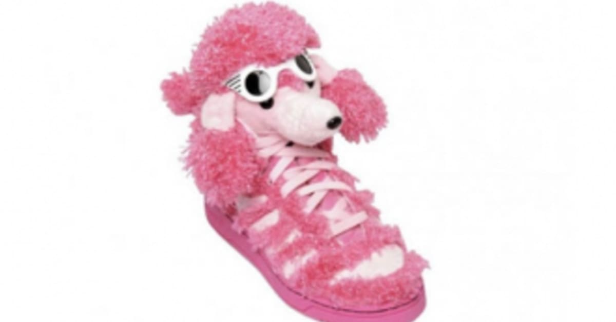 jeremyscott × adidas pink poodle Jeremy Scott designs Poodle shoes