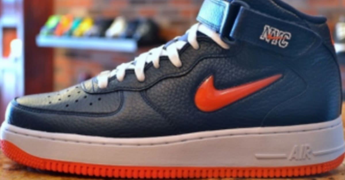 Nike Air Force 1 Mid - Jewel NYC - Navy/Orange - Release Details