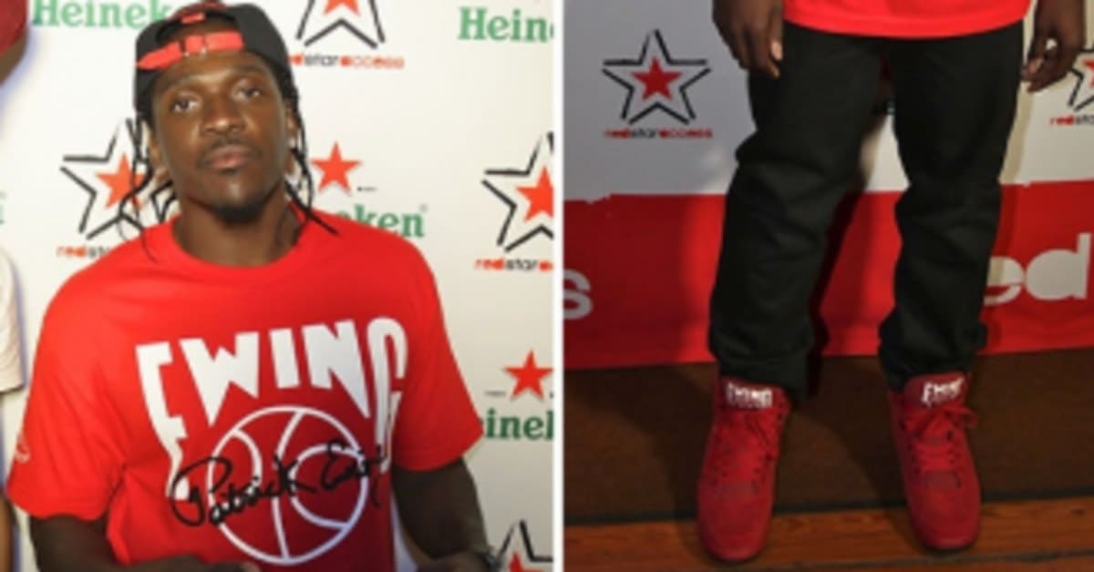 Pusha T Wears Ewing 33 Hi Red