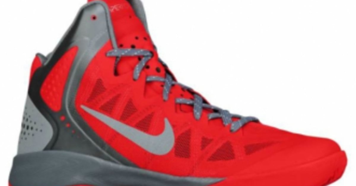 Nike Zoom Hyperenforcer Wolf Grey Solar Red Concord 511370-00 Mens Size 9 Nike Book 1 Solar Red Wolf Grey / Cool Grey - Feb 2026  main image 3