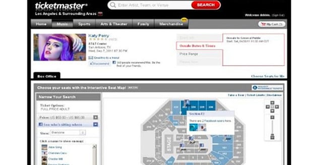 Ticketmaster Teams With Facebook For Social Concertgoing