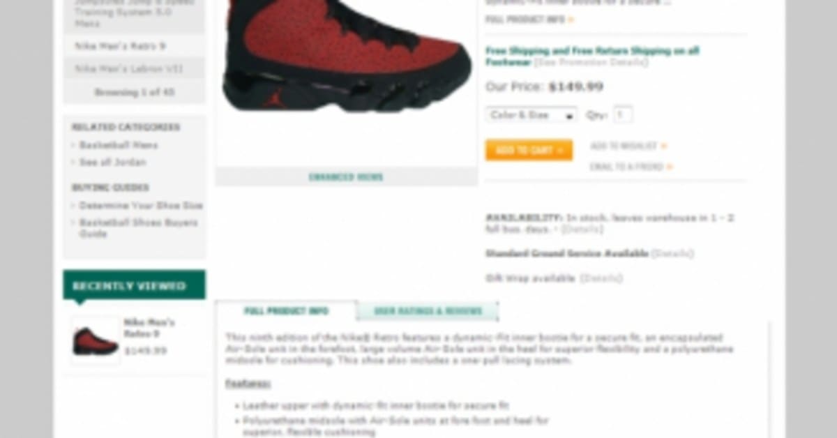 When Disaster Strikes: Fake Air Jordan 9 At Dick's Sporting Goods?