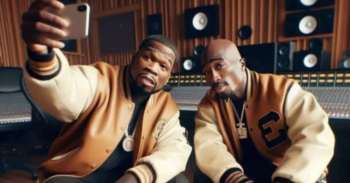 50 Cent Again Taunts Diddy, This Time With AI Image of 2Pac: 'Karma Is a  Motherf*cker'