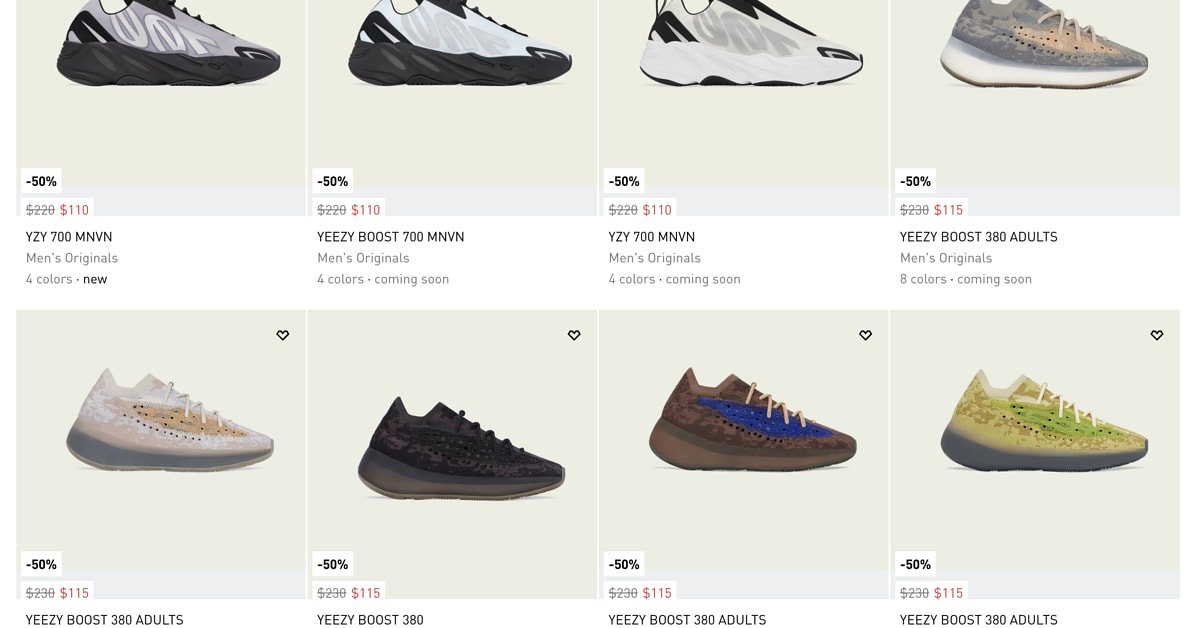 Adidas Just Restocked a Bunch of Yeezys for Half Off