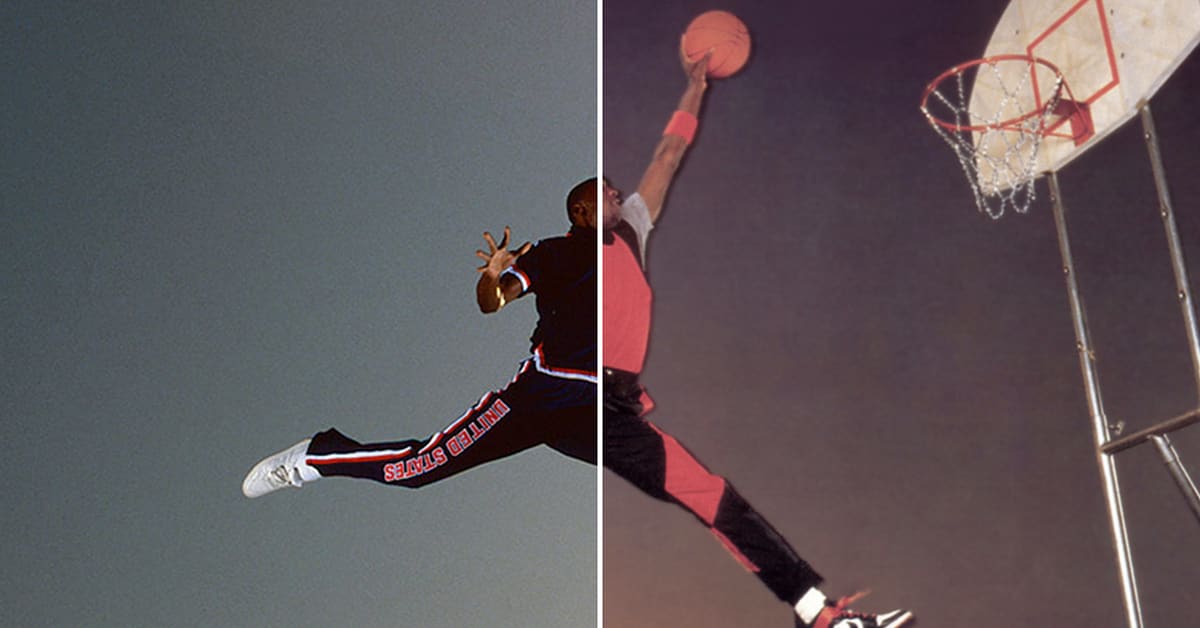 michael jordan doing the jumpman