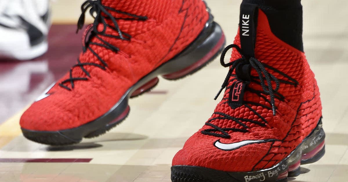 SoleWatch LeBron James Debuts Red Griffey Nike LeBron 15