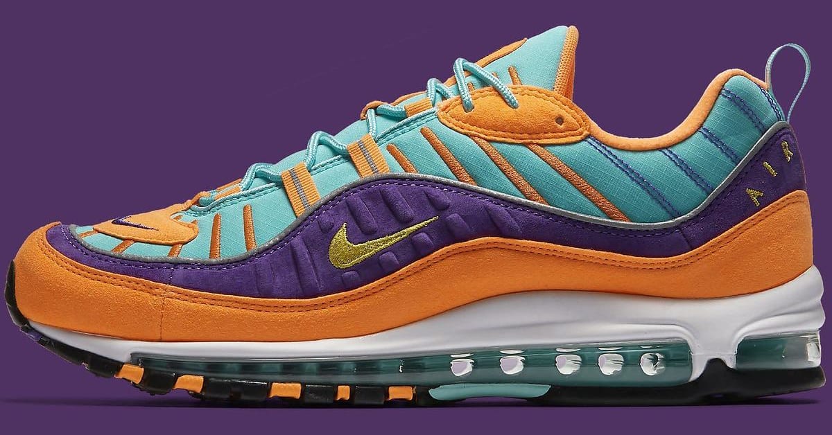 Air max 98 orange blue purple outlet
