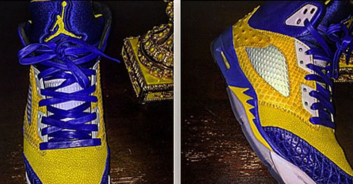 50 Cent Has Custom Snakeskin Warriors Air Jordans