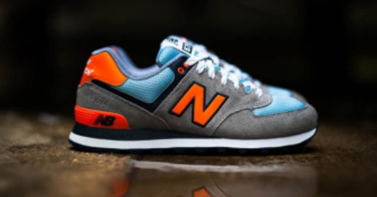 Grey orange new balance shoes sale