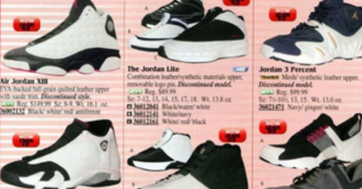 Eastbay Memory Lane Nike Basketball and Jordan Brand Sale Page From 2000