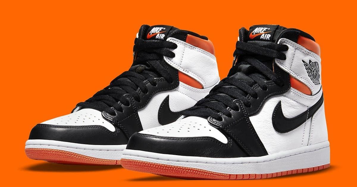 Black orange white jordan 1s sale