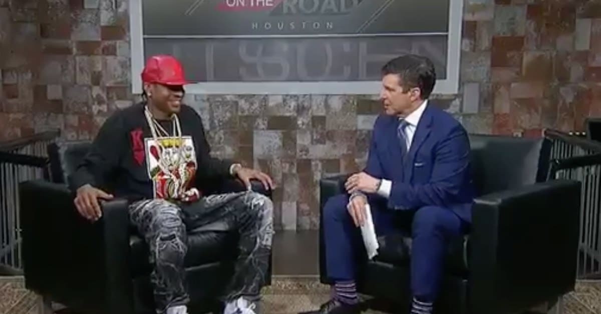 Reebok Athlete Allen Iverson Wears Jordans While Talking About His Hall of Fame Induction
