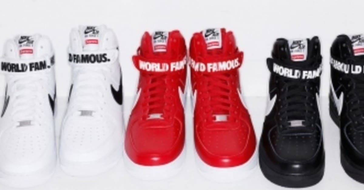 Supreme Announces Release Information for Nike Air Force 1 High Collab