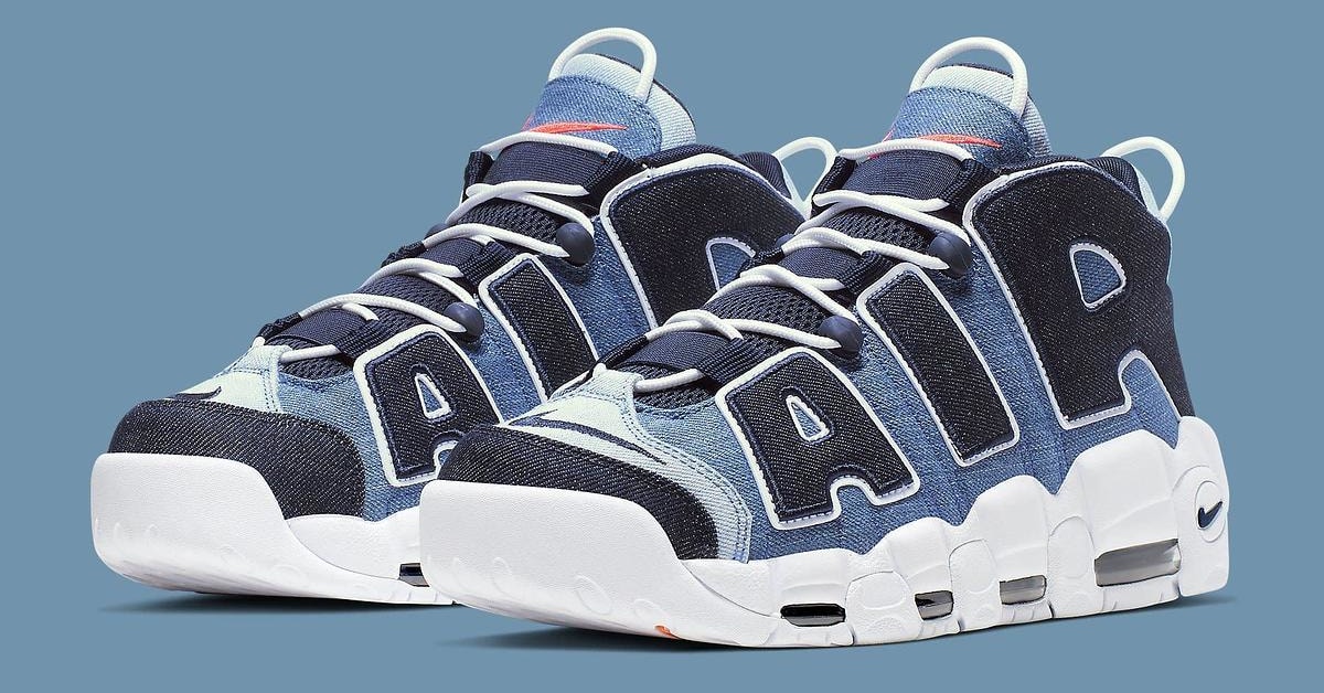 Denim dresses up the nike air more uptempo 96 2025