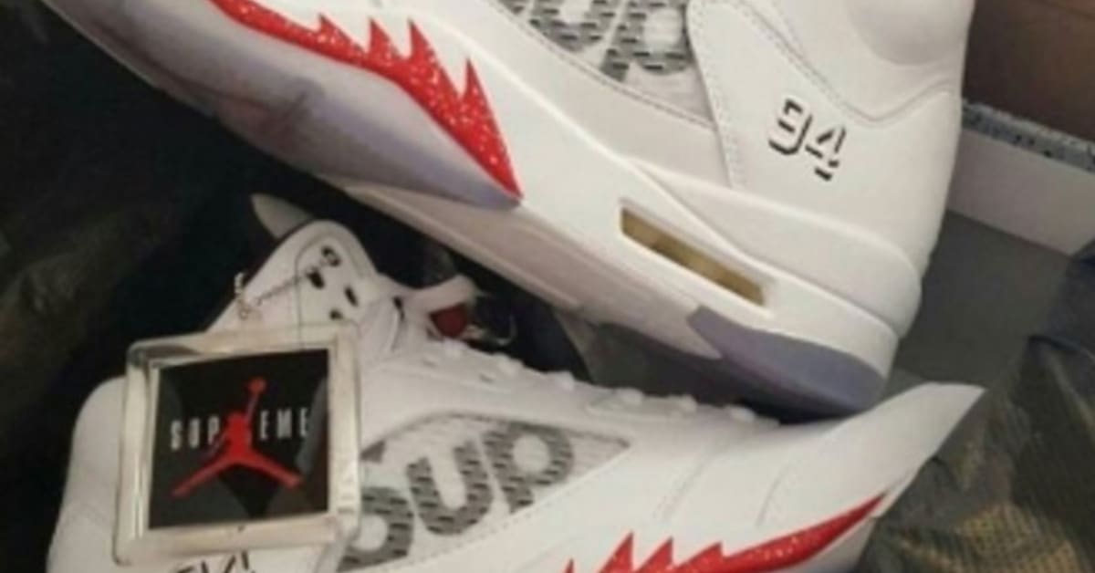 Fake supreme jordan 5 on sale