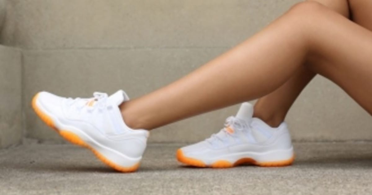 See How the Citrus Air Jordan 11 Low Looks On feet