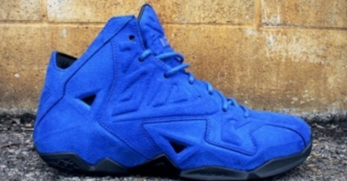Lebron 11 ext blue suede shop