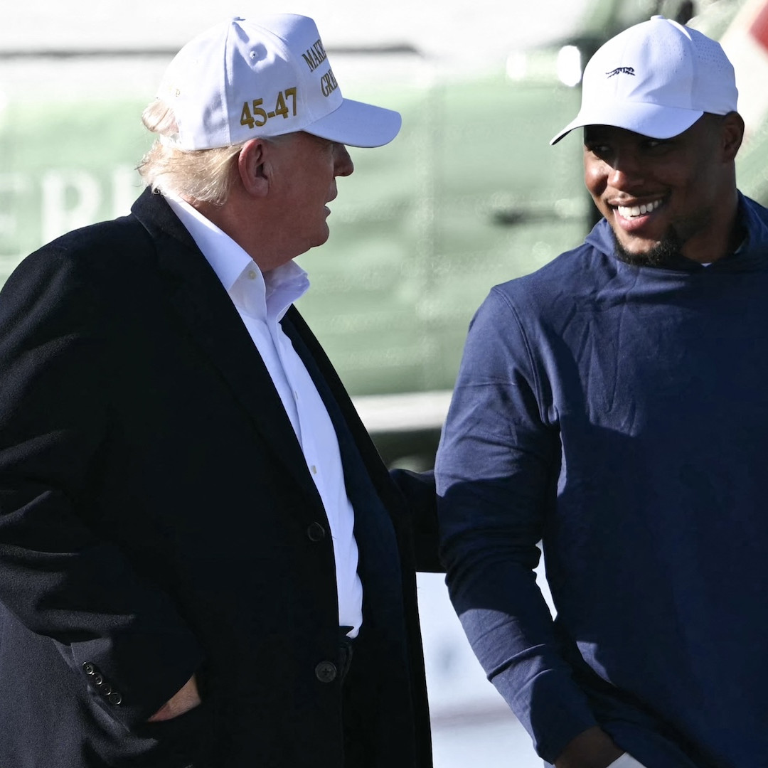 Saquon Barkley and Donald Trump
