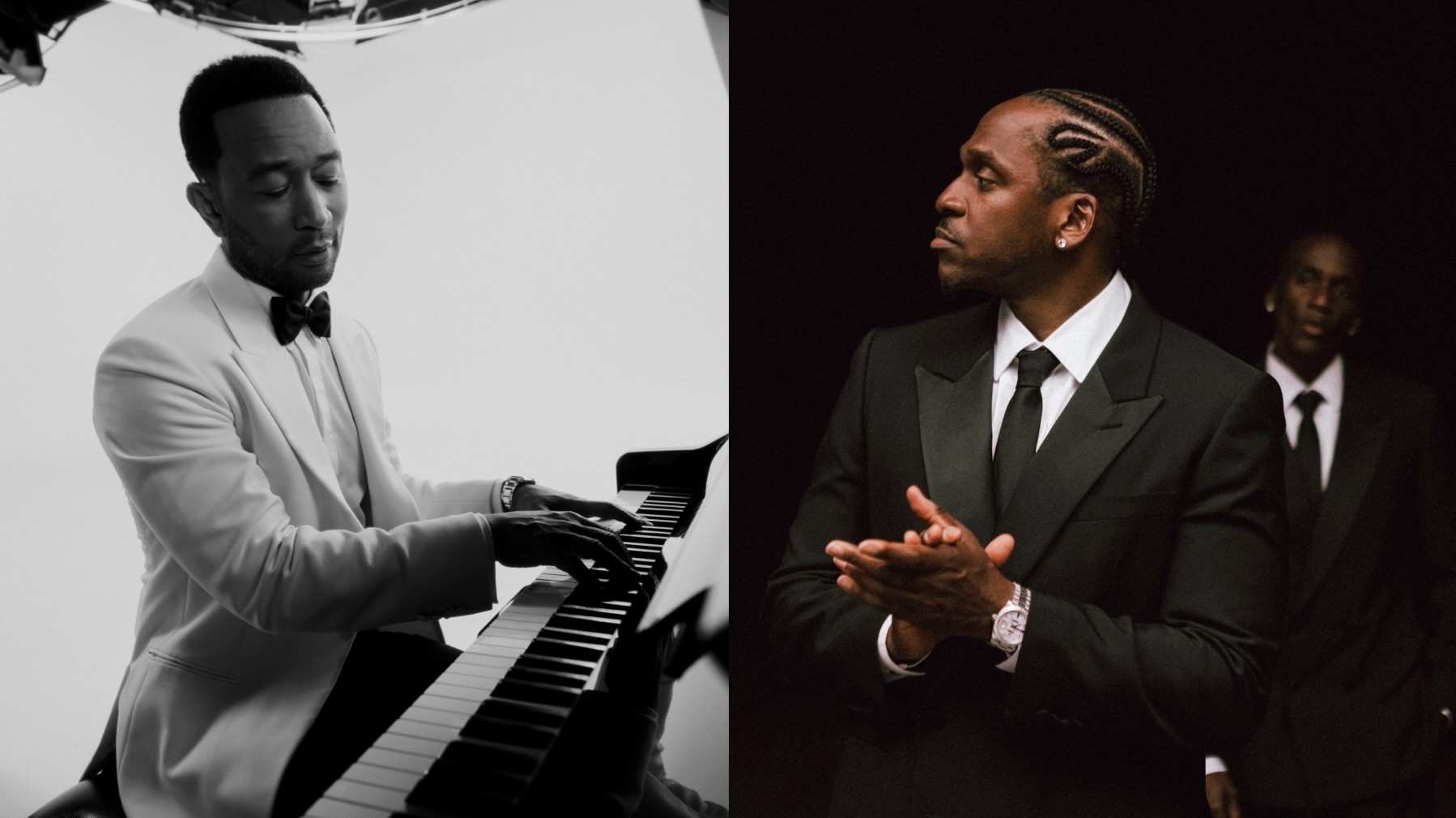 (L-R) John Legend and Clipse (Pusha T and Malice).