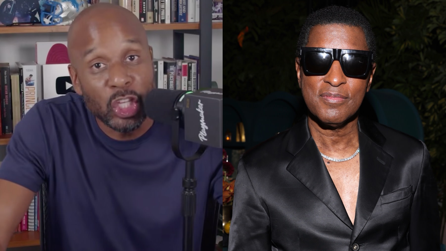 (L-R) Bomani Jones and Babyface.