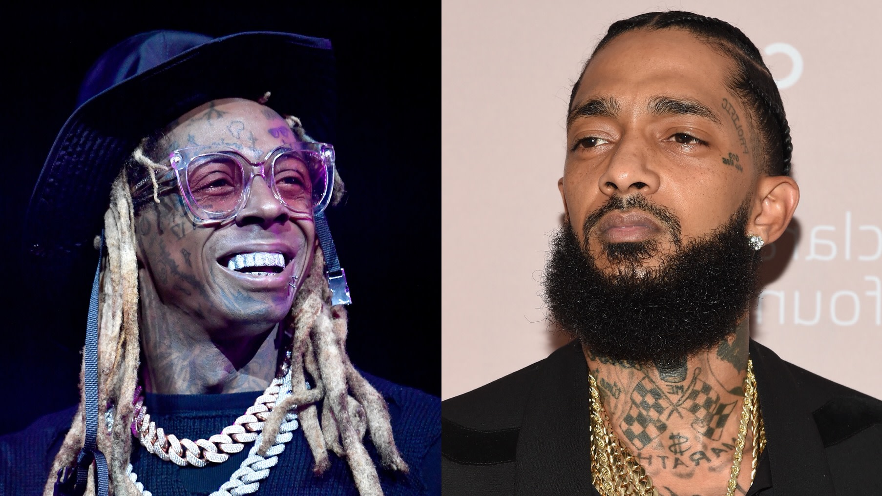 (L-R) Lil Wayne and Nipsey Hussle