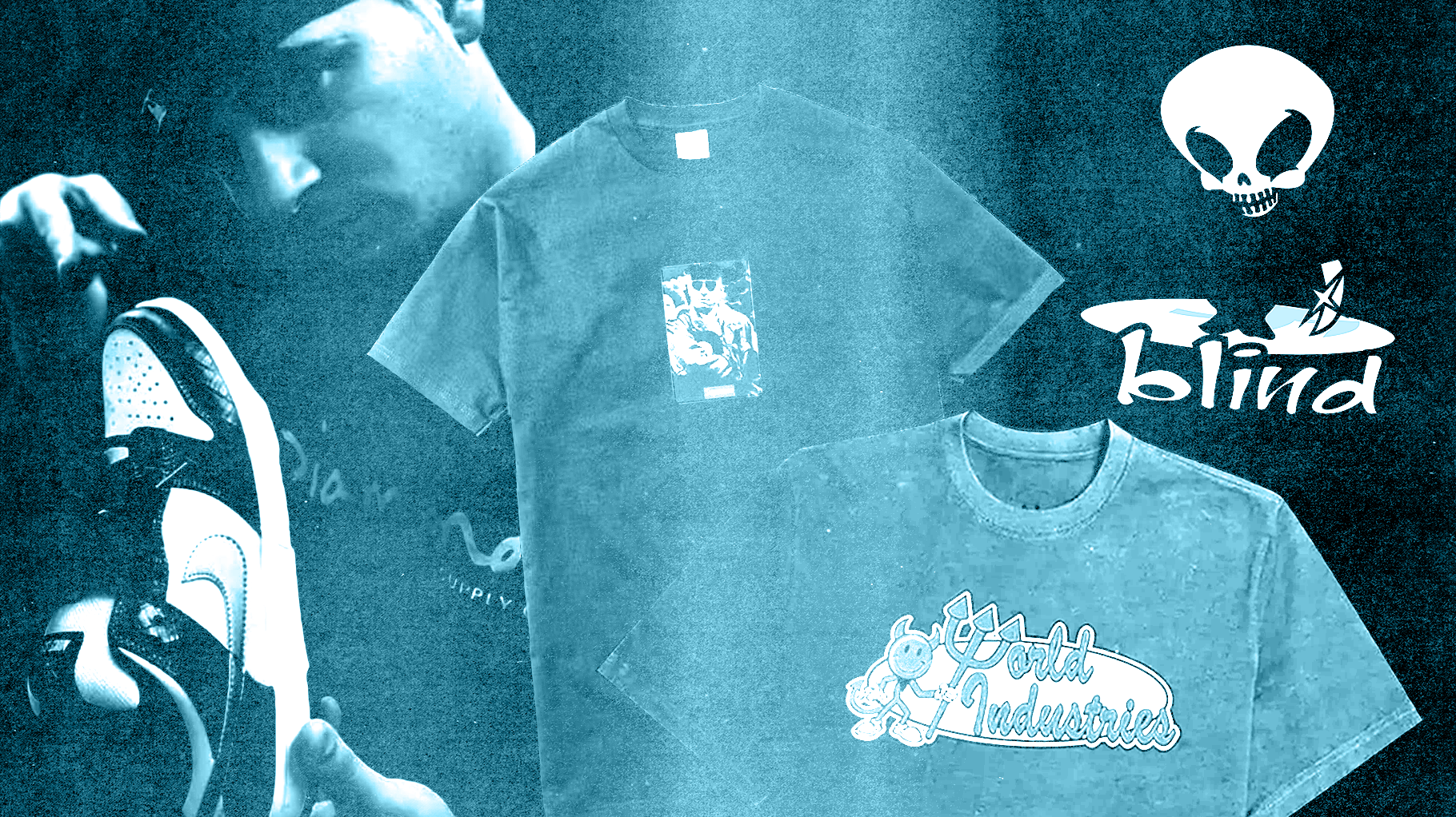 Some of the skate brands that influenced streetwear include Diamond Supply Co., Supreme, World Industries, and Blind. 