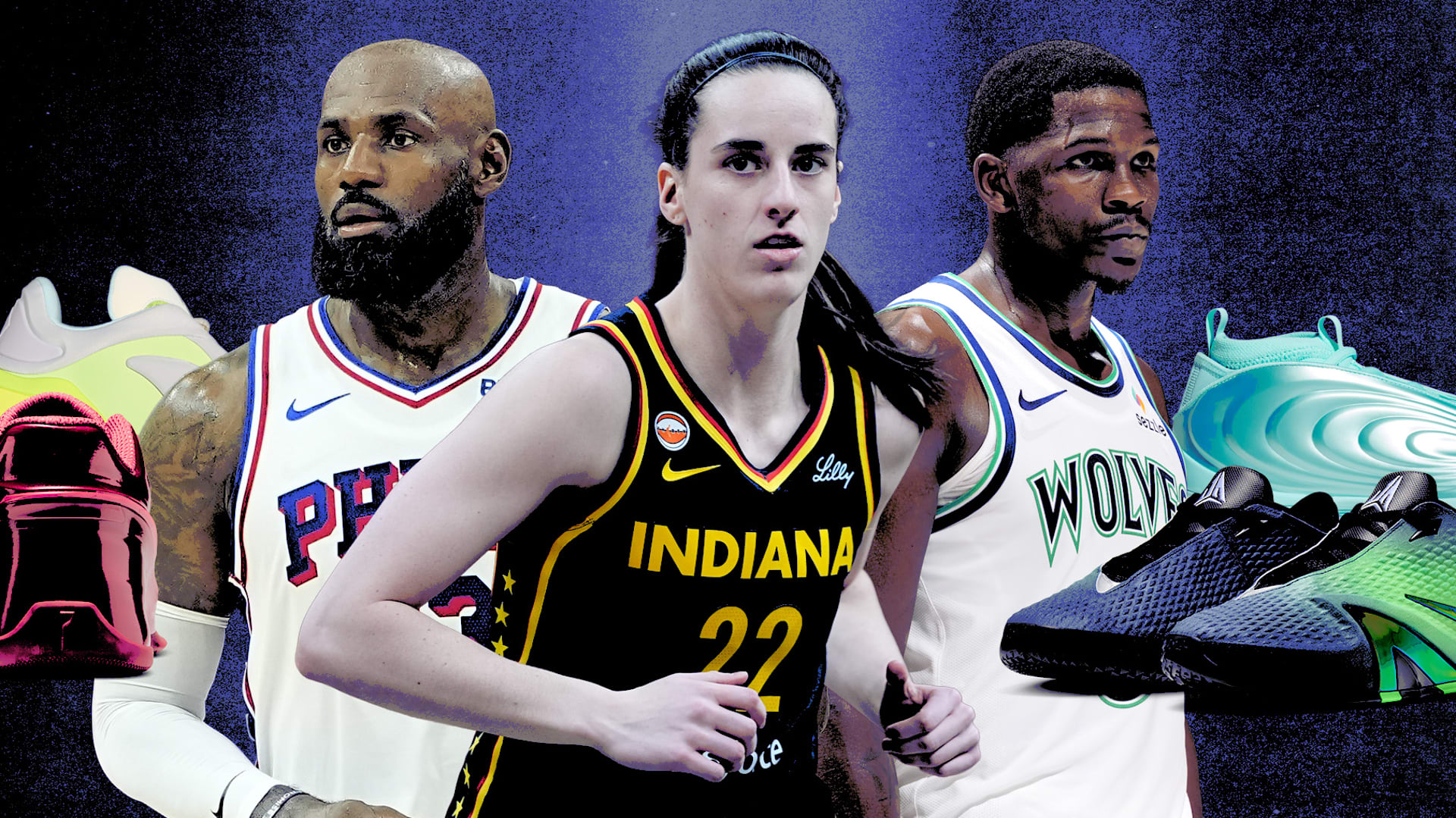LeBron James, Caitlin Clark, Anthony Edwards, Nike KD 19, Converse Shai 001, Nike Ja 4, Adidas Harden 10