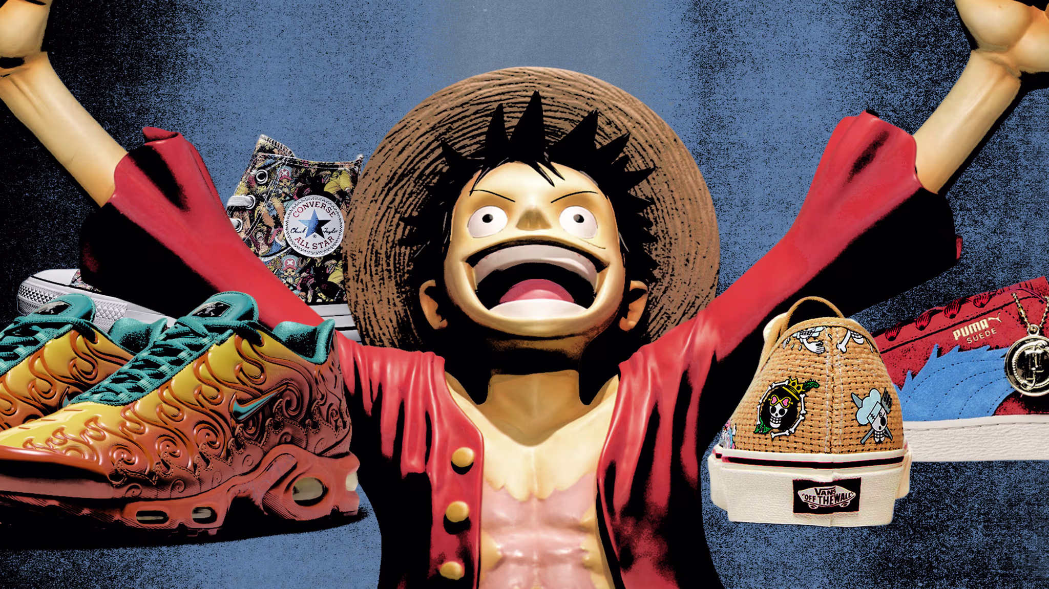 One Piece x Nike, One Piece x Converse, One Piece x Vans, One Piece x Puma