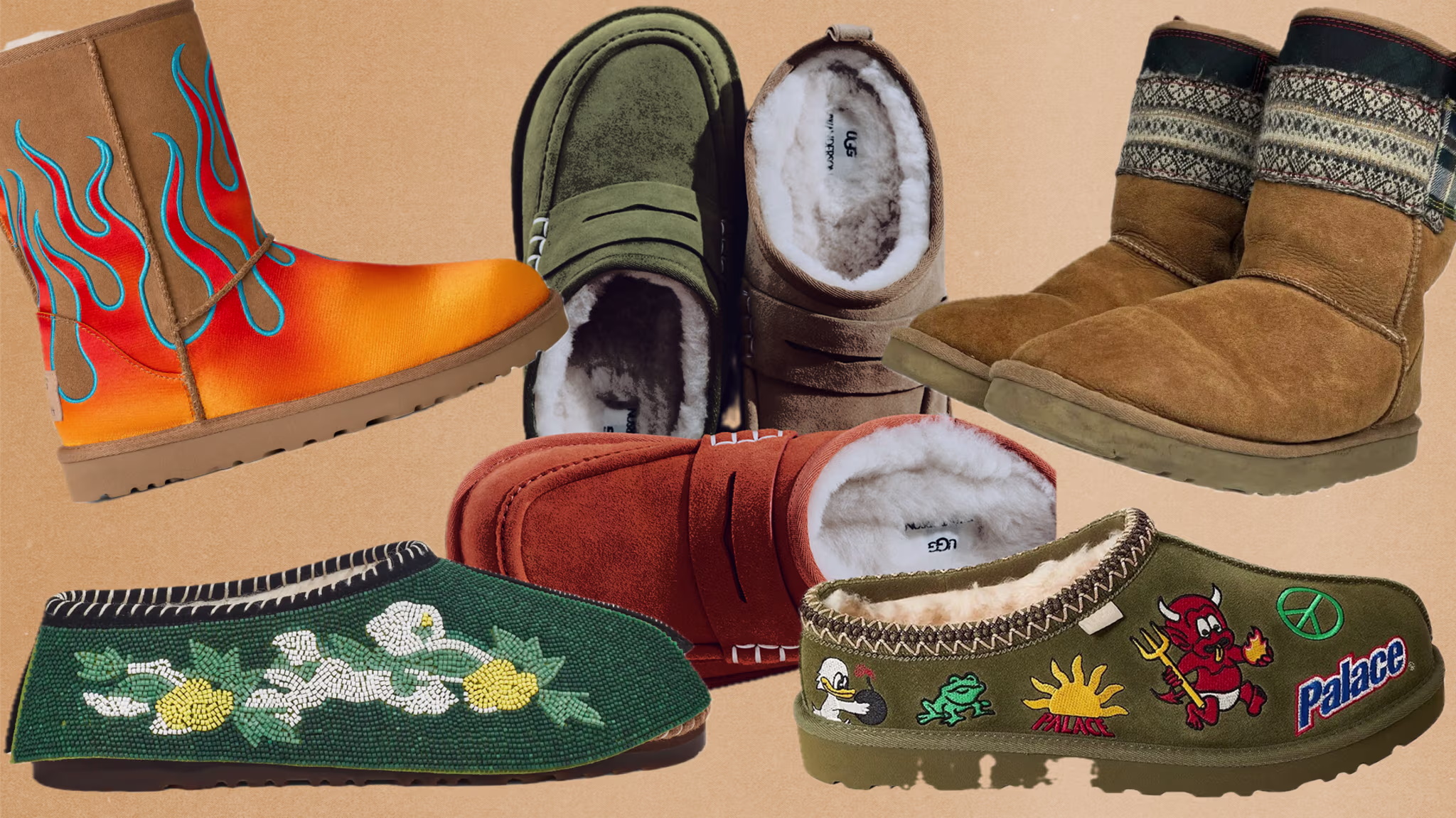 The best UGG Collaborations of all time include Jeremy Scott, JW Anderson, Junya Watanabe, Denim Tears, and Palace.