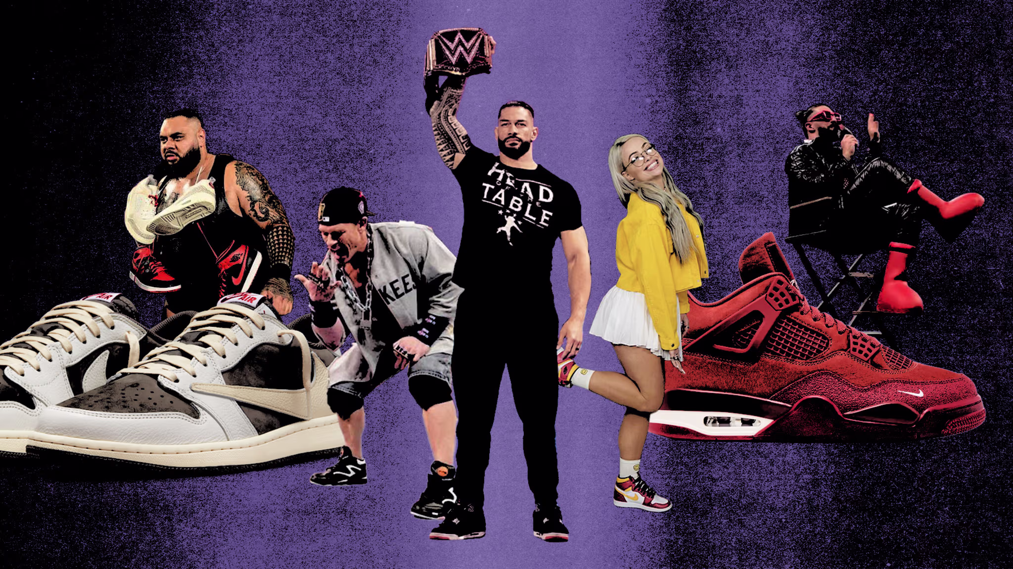 Bronson Reed, John Cena, Roman Reigns, Liv Morgan, Seth Rollins