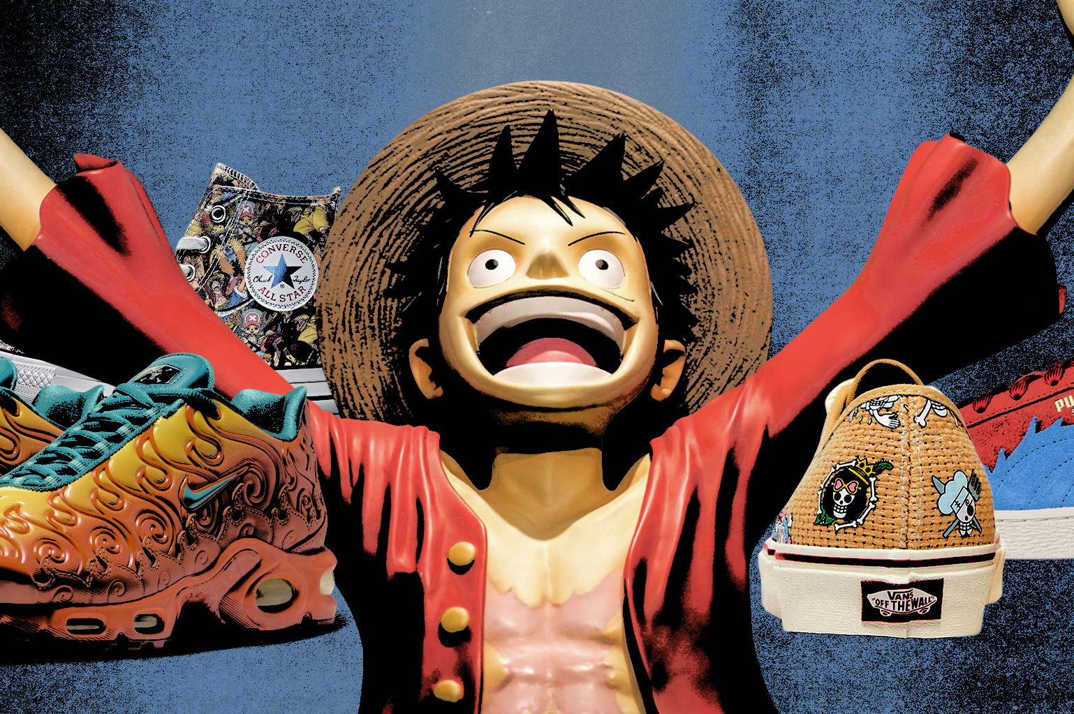 One Piece x Nike, One Piece x Converse, One Piece x Vans, One Piece x Puma