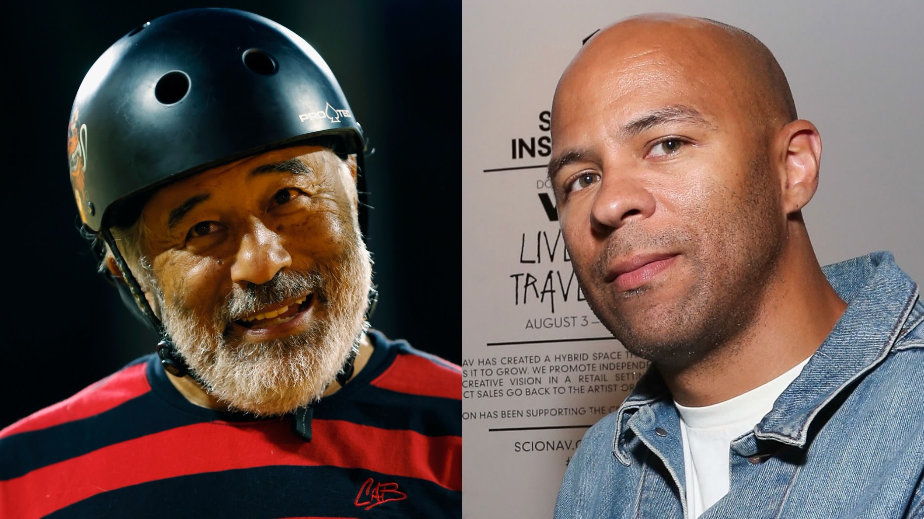 (L-R) Steve Caballero and Sal Barbier.