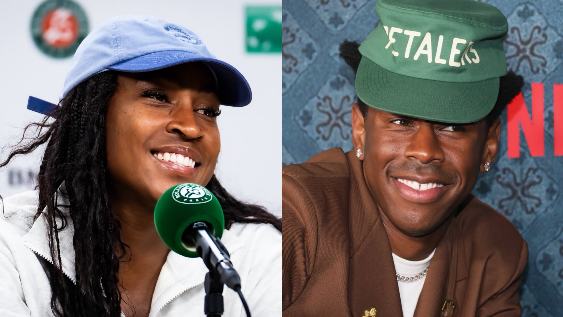 (L-R) Coco Gauff and Tyler, the Creator